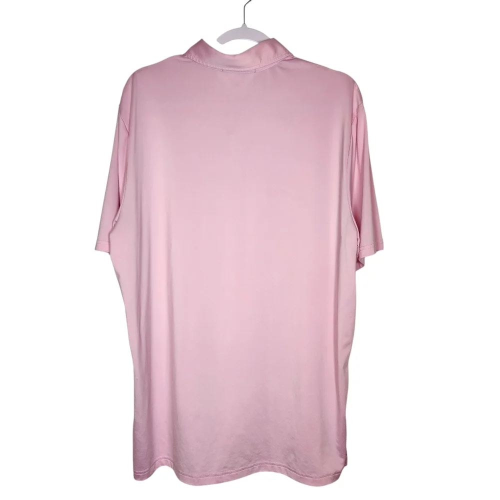 RLX Ralph Lauren Men's Golf Performance Polo Shirt Light Pink‎ Dri Fit Sport L